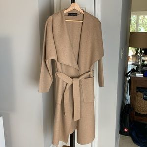 Zara handmade wool camel coat